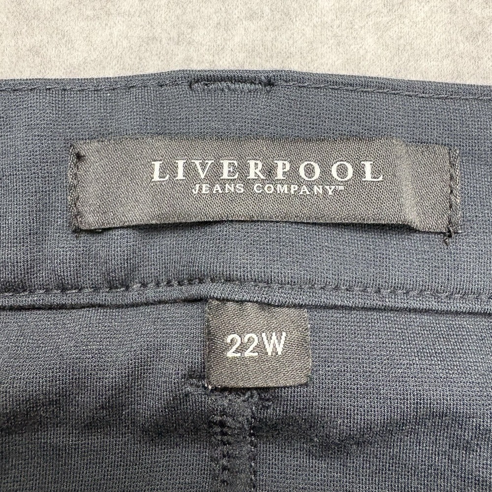 Liverpool Ponte Knit Pants Women 22W Blue Stretch Comfort Career Professional - Picture 3 of 8